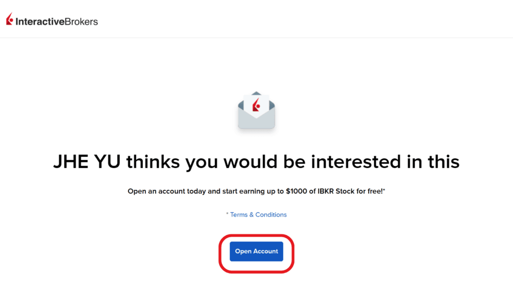 Interactive Brokers Account Opening with a bonus link