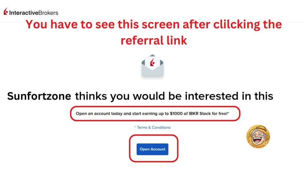 Interactive Brokers Account Opening with a referral link