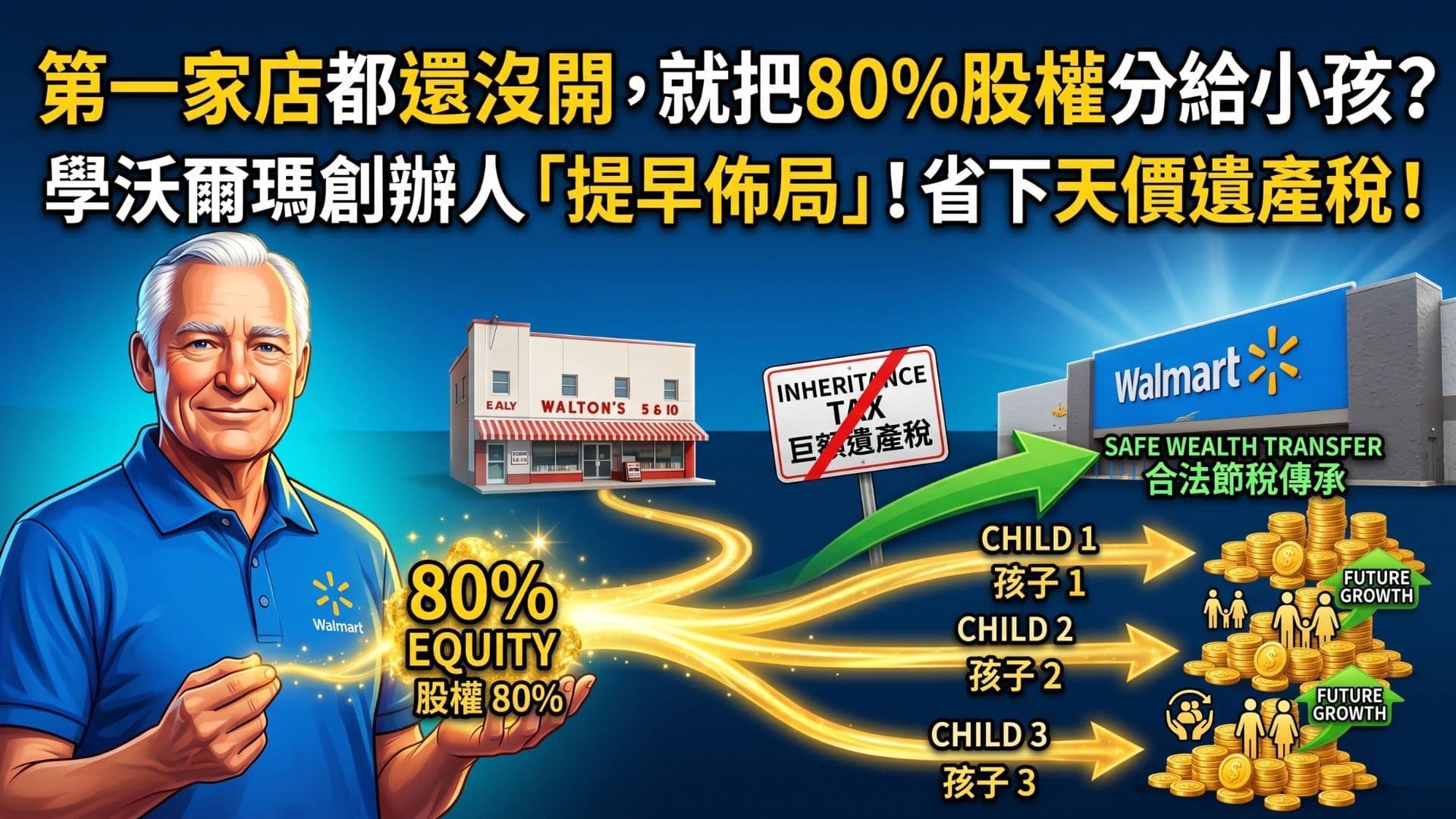 沃爾瑪創辦人「提早佈局」的財富傳承術